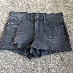 Old Navy Black Distressed Jean Shorts size 4